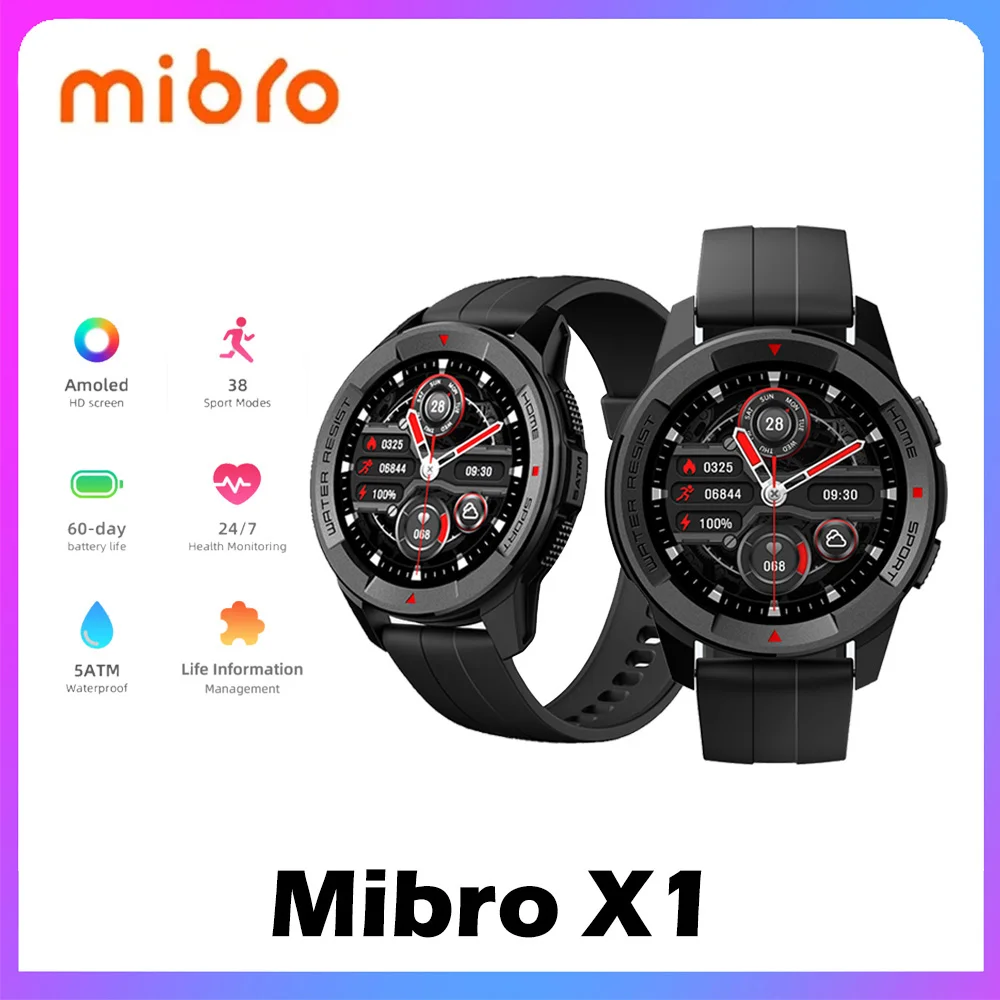 2022 Mibro X1 Smart Watch 5ATM Waterproof Smartwatch Men Women Android IOS Fitness Sport Watch Heart Rate Monitor Blood Oxygen
2022 Mibro X1 Smart Watch 5ATM Waterproof Smartwatch Men Women Android IOS Fitness Sport Watch Heart Rate Monitor Blood Oxygen