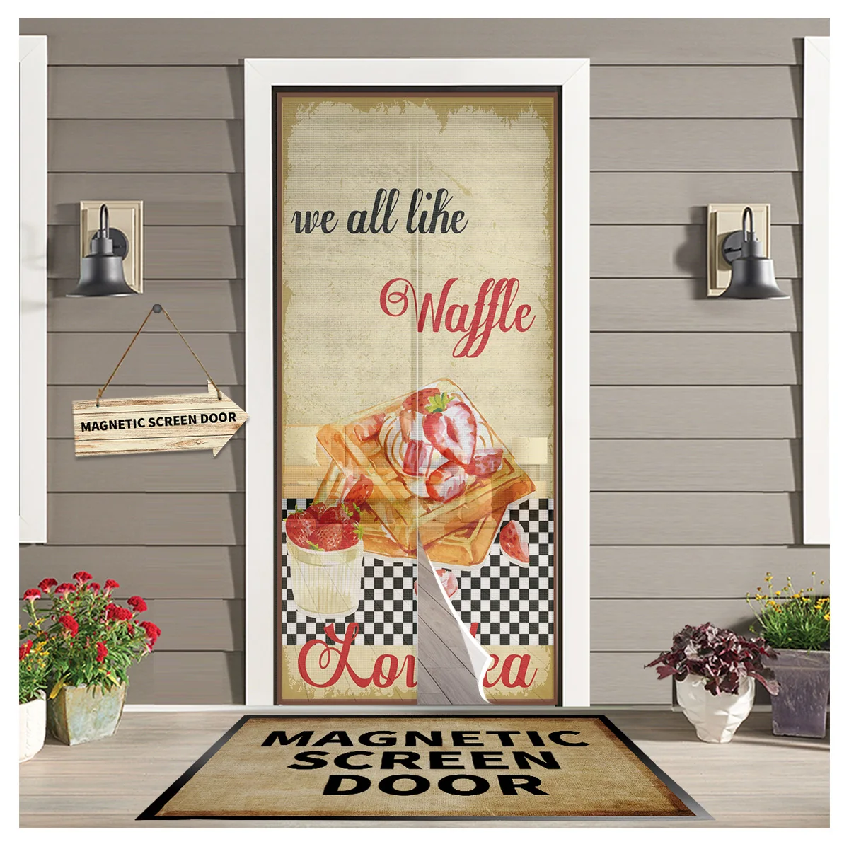 Dessert Waffle Strawberry Magnetic Curtain Anti Mosquito Net Door Window Screen Insect Mesh Kitchen Door Curtain
Dessert Waffle Strawberry Magnetic Curtain Anti Mosquito Net Door Window Screen Insect Mesh Kitchen Door Curtain