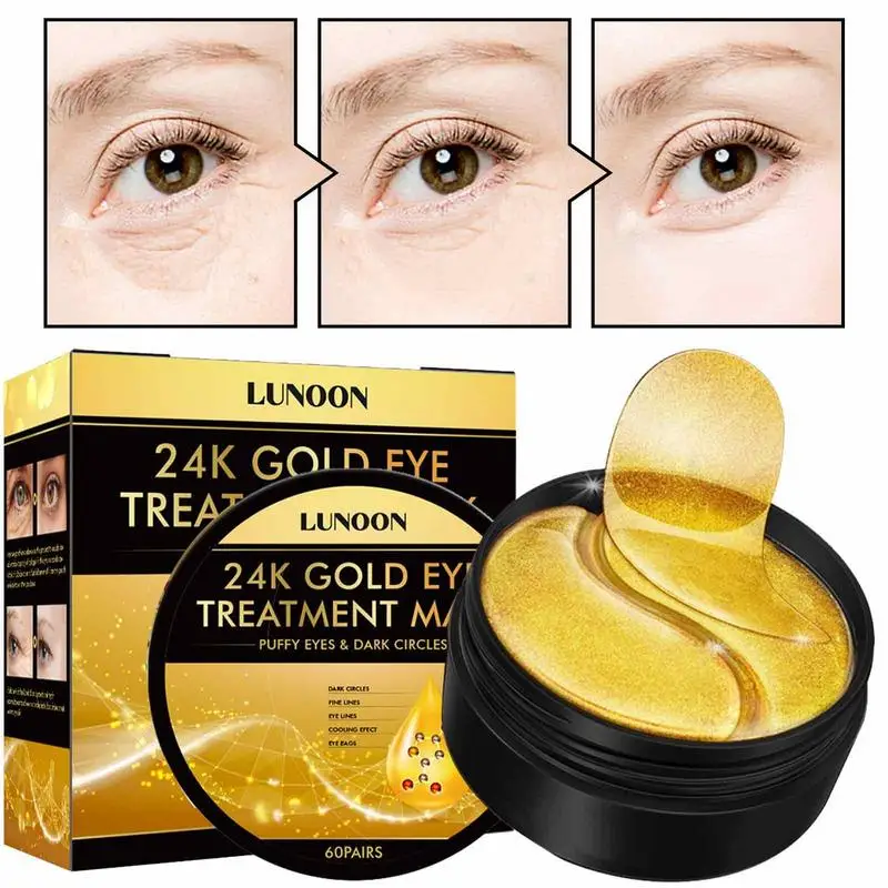 60PCS Eye Patches 24K Gold Eye Patches Puffiness Dark Circles Remover Moisturizing Whitening Daily Eye Care For Women
60PCS Eye Patches 24K Gold Eye Patches Puffiness Dark Circles Remover Moisturizing Whitening Daily Eye Care For Women