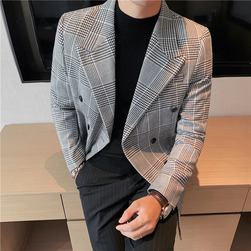 High-quality Casual Suit Men's Jacket Men's New Light Mature Style Korean Fashion Trend Youth Plaid Small Suit One-piece Jacket
High-quality Casual Suit Men's Jacket Men's New Light Mature Style Korean Fashion Trend Youth Plaid Small Suit One-piece Jacket