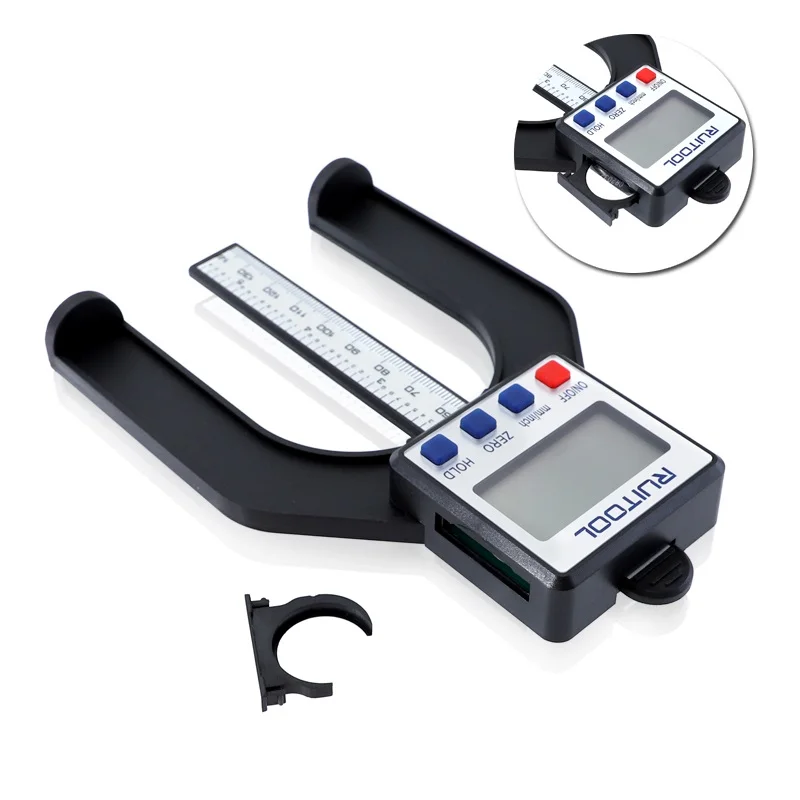 

0-80mm Digital Height Gauge Magnetic Feet Electronic Caliper Depth Gage For Router Tables Woodworking Measuring Instrument