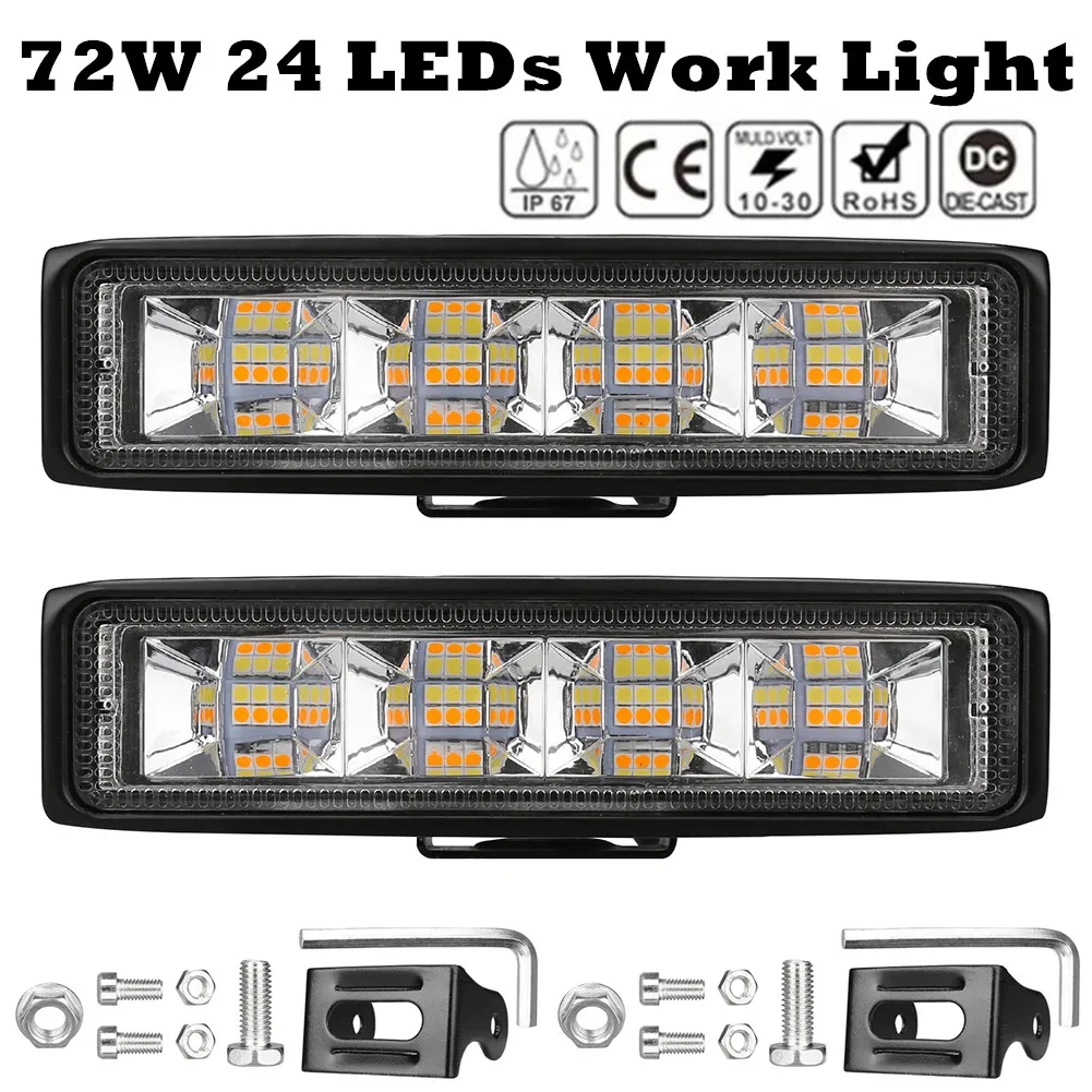 2Pcs 24led Retrofit Lamp 6inch LED Flat Work Light Spot Beam Bar Car SUV LED OffRoad Driving Fog Lamps
2Pcs 24led Retrofit Lamp 6inch LED Flat Work Light Spot Beam Bar Car SUV LED OffRoad Driving Fog Lamps