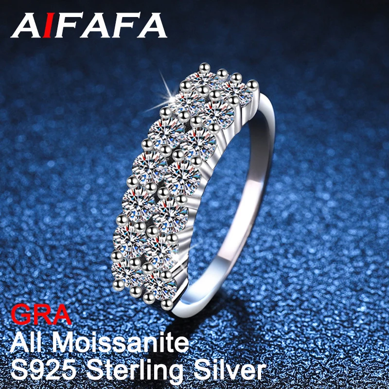 AIFAFA Real 1.4 Carat All Moissanite Rings For Women 100% S925 Sterling Silver Diamond Wedding Party Jewelry GRA Wholesale
AIFAFA Real 1.4 Carat All Moissanite Rings For Women 100% S925 Sterling Silver Diamond Wedding Party Jewelry GRA Wholesale