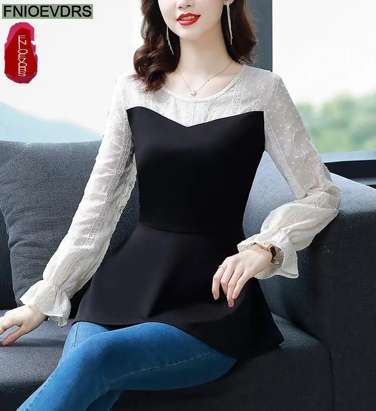M-4XL 2023 Women Long Sleeve Elegant Office Lady Work White Lace Shirt Casual Belly Tunic Peplum Tops Blouses
M-4XL 2023 Women Long Sleeve Elegant Office Lady Work White Lace Shirt Casual Belly Tunic Peplum Tops Blouses