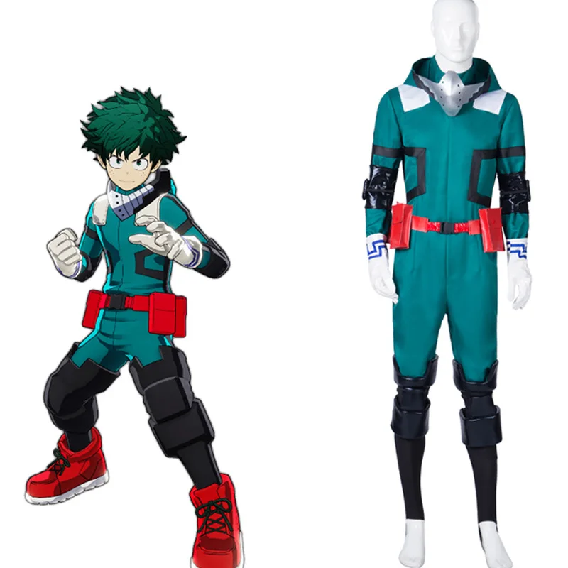 

Костюм для косплея моя геройская Академия Izuku Midoriya, костюм боку без героев Академии Deku, зеленая мужская униформа, костюмы для косплея