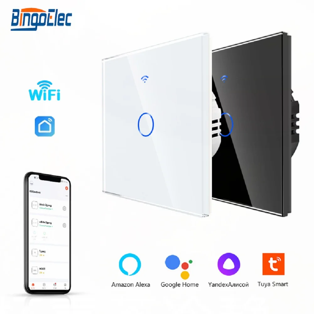 EU Smart Light Switch WIFI RF Glass Screen Touch Panel AC100-240V 2way Tuya Smart Life App Control Works With Alexa Google Home
EU Smart Light Switch WIFI RF Glass Screen Touch Panel AC100-240V 2way Tuya Smart Life App Control Works With Alexa Google Home