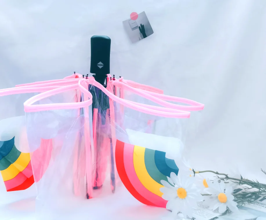 Transparent umbrella automatic women strong stand hot selling fashion rainbow umbrella smart pledge transparent
Transparent umbrella automatic women strong stand hot selling fashion rainbow umbrella smart pledge transparent