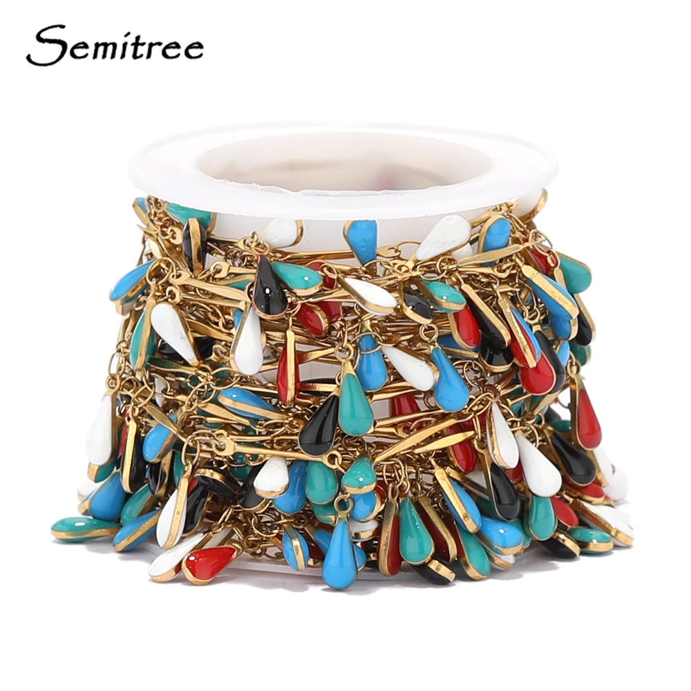 1 Meter Stainless Steel Colorful Enamel Teardrop Bar Chains DIY Jewelry Making Women Children Necklace Bracelet Anklet Findings
1 Meter Stainless Steel Colorful Enamel Teardrop Bar Chains DIY Jewelry Making Women Children Necklace Bracelet Anklet Findings