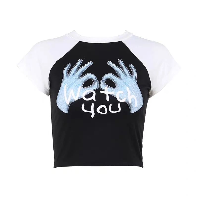 Y2k Grunge sexy Minimalist Print Women Cool Harajuku Exotic Crop Tops Punk personality Retro T-Shirt Slim emo versatile baby Tee
Y2k Grunge sexy Minimalist Print Women Cool Harajuku Exotic Crop Tops Punk personality Retro T-Shirt Slim emo versatile baby Tee