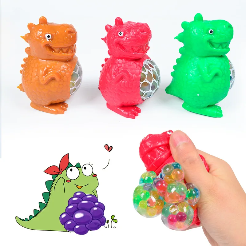 Dinosaur Squeeze Grape Ball TPR Stress Relief Hand Fidget Toy Squishy Stressball for Kids Adults
Dinosaur Squeeze Grape Ball TPR Stress Relief Hand Fidget Toy Squishy Stressball for Kids Adults