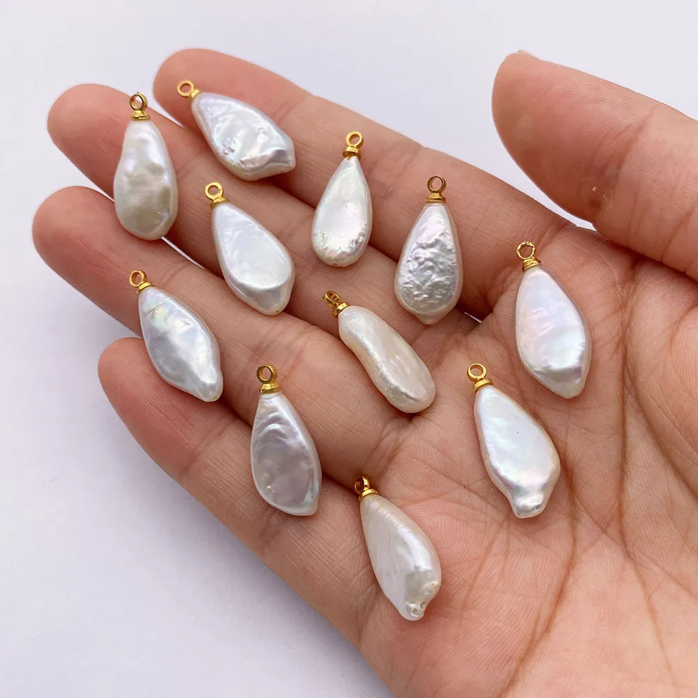 Natural Freshwater Pearl Flat Waterdrop Pendant 10x22mm Charm Jewelry DIY Making Men's and Women's Necklace Earrings Accessories
Natural Freshwater Pearl Flat Waterdrop Pendant 10x22mm Charm Jewelry DIY Making Men's and Women's Necklace Earrings Accessories