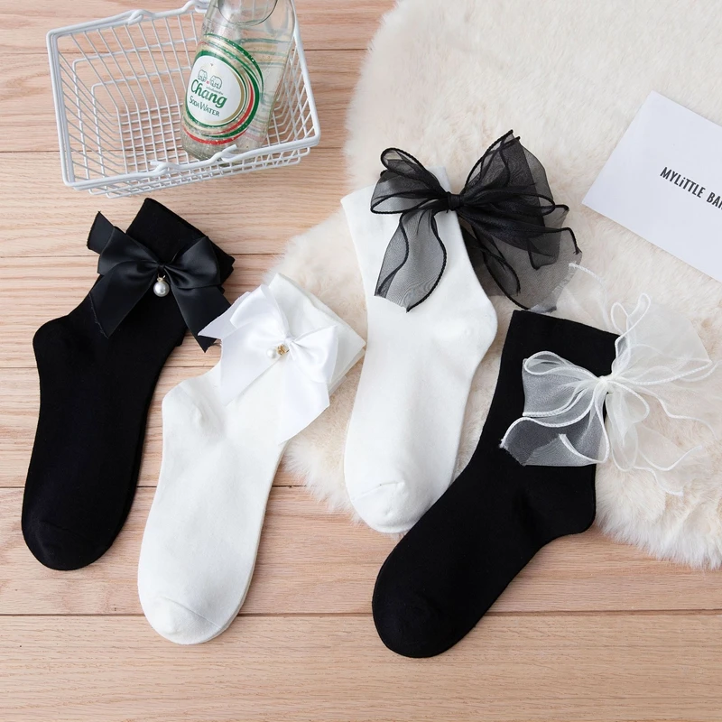 Mid Tube Socks Lolita Woman Clothes Sweet Kawaii Girl Harajuku Bowknot Japanese Pearl Stockings Cotton Women's Underwear
Mid Tube Socks Lolita Woman Clothes Sweet Kawaii Girl Harajuku Bowknot Japanese Pearl Stockings Cotton Women's Underwear