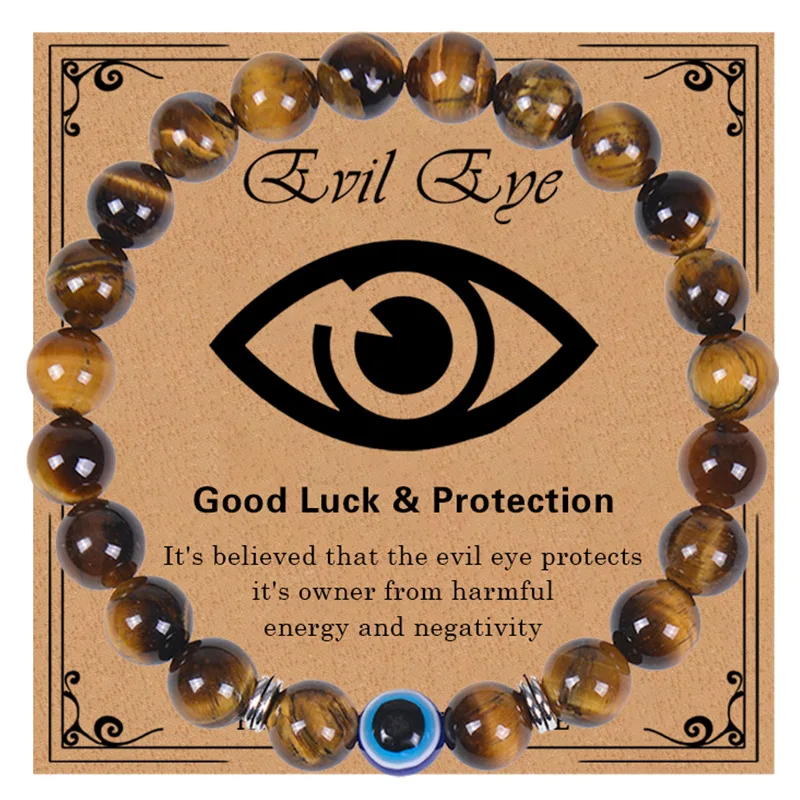 10PCS Turkish Blue Evil Eye 8mm Tiger Eye Beads Handmade Elasticity Bracelet for Men Women Yoga Reiki Jewelry
10PCS Turkish Blue Evil Eye 8mm Tiger Eye Beads Handmade Elasticity Bracelet for Men Women Yoga Reiki Jewelry