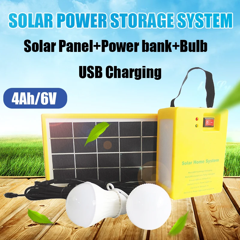Solar Power Generator System Kit with 2 LED Bulb Panel Home 5V USB Storage Cell Battery Charging for Outdoor Home Backup Lighing
Solar Power Generator System Kit with 2 LED Bulb Panel Home 5V USB Storage Cell Battery Charging for Outdoor Home Backup Lighing