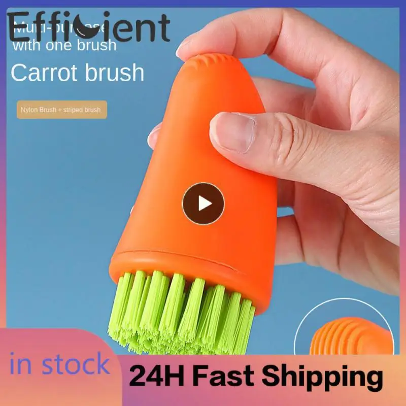 

Two Brushes In One Wash Pot Brush Take Care Of It. Comprehensive Cleaning Cleaning Brush 43g Clean Strong Decontamination Orange