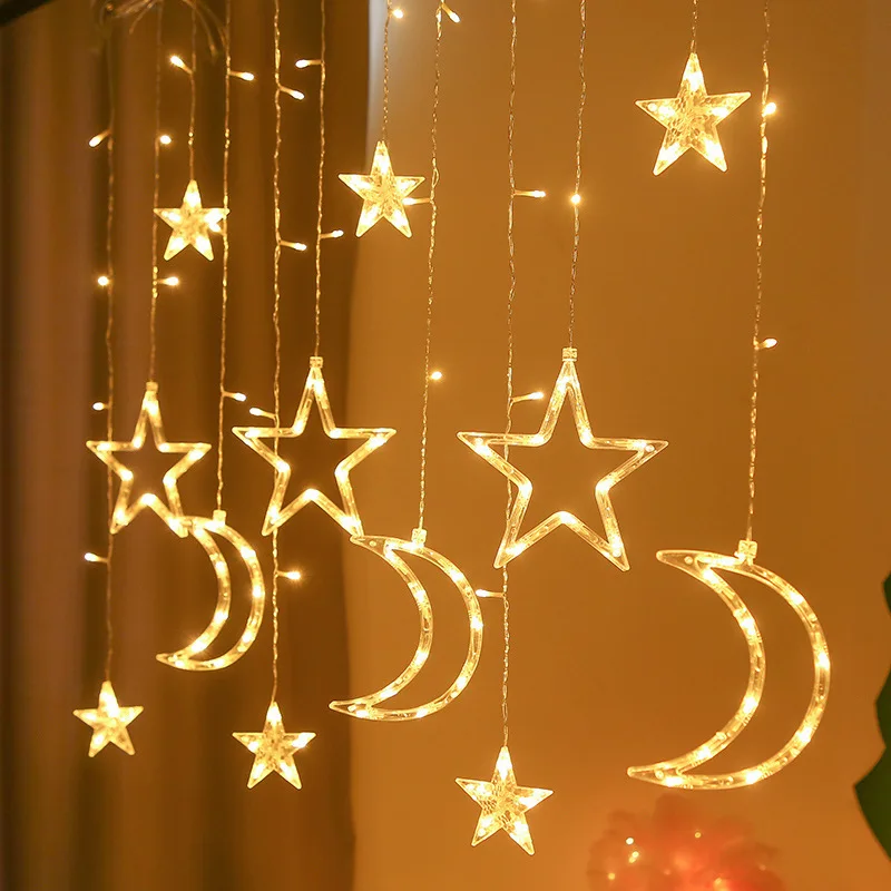 Star Moon Led Lights Garland Curtain Fairy Lights String Ramadan Decorations for Home 2023 Islam Muslim Event Party Supplies
Star Moon Led Lights Garland Curtain Fairy Lights String Ramadan Decorations for Home 2023 Islam Muslim Event Party Supplies