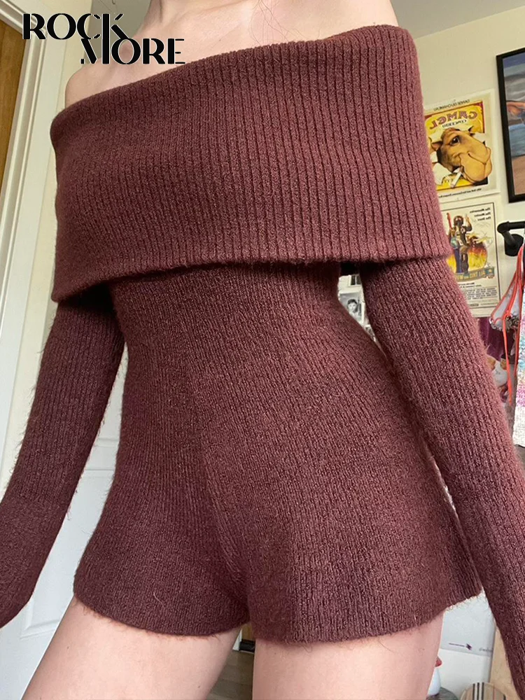 Rockmore Lapel Off Shoulder Bodycon Jumpsuit Women Fashion Street Sweater Shorts Romper Long Sleeve Autumn One Piece Playsuit
Rockmore Lapel Off Shoulder Bodycon Jumpsuit Women Fashion Street Sweater Shorts Romper Long Sleeve Autumn One Piece Playsuit