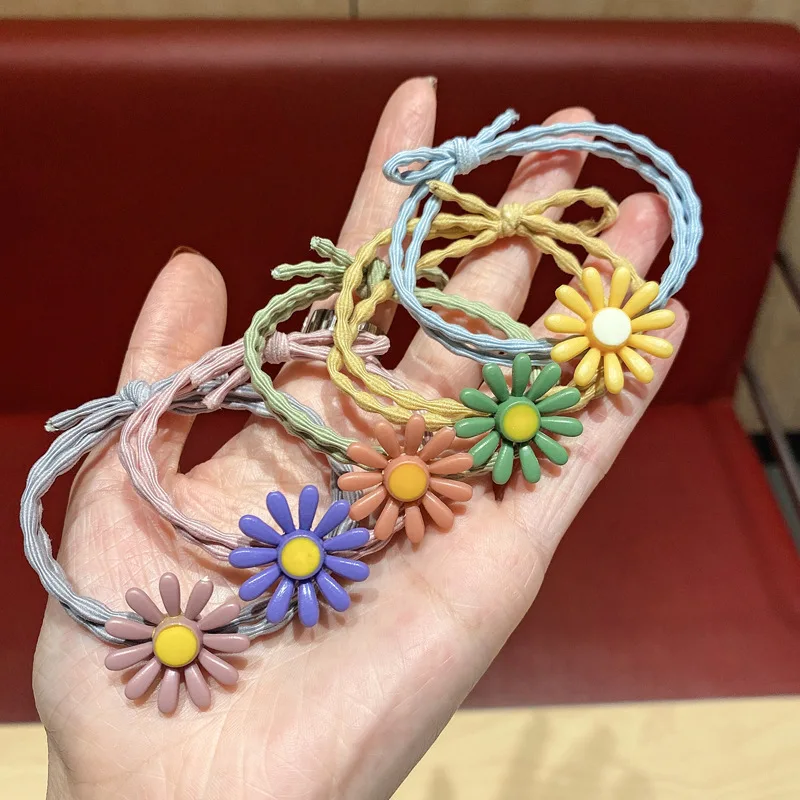 

Small Daisy Hair Rope Hyuna Style Flower Ring New Girl Cute Head Ponytail Rubber Band Accessories Headdress