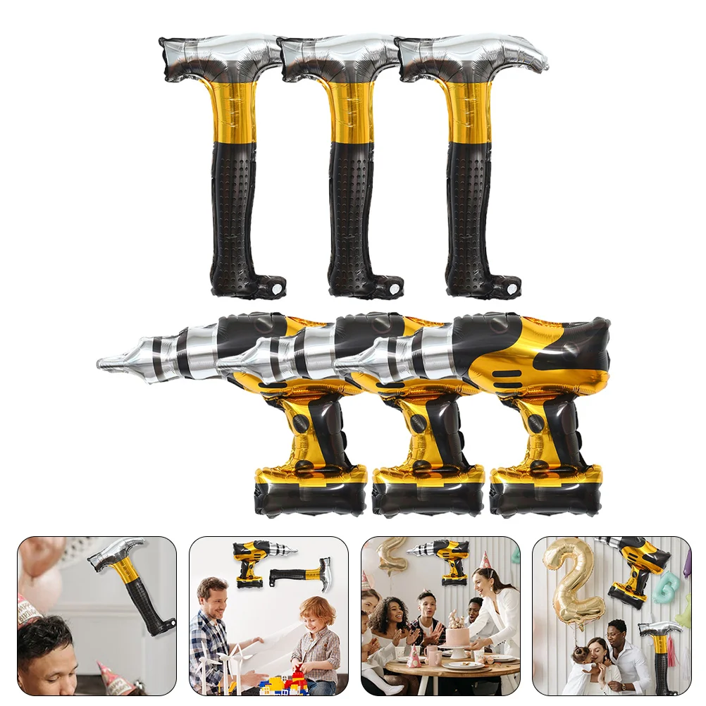 6 Pcs Tool Aluminum Film Balloon Construction Party Supply Boys Birthday Decor Automotive Tools Supplies Decoration
6 Pcs Tool Aluminum Film Balloon Construction Party Supply Boys Birthday Decor Automotive Tools Supplies Decoration