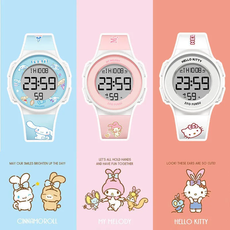 Kawaii Sanrio Hello Kitty Cinnamoroll My Melody Watch Anime Figure Water Proof Anti-Drop Luminous Digital Watch Christmas Gift
Kawaii Sanrio Hello Kitty Cinnamoroll My Melody Watch Anime Figure Water Proof Anti-Drop Luminous Digital Watch Christmas Gift