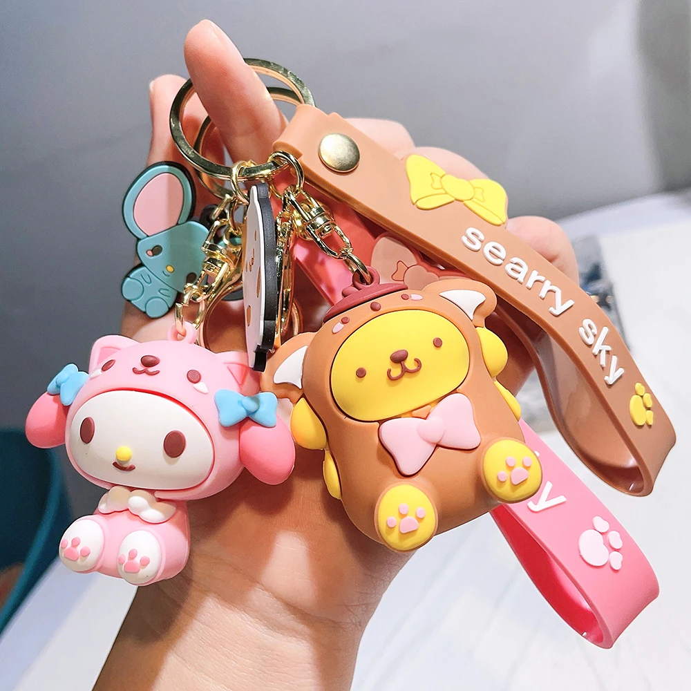 Kawaii Hello Kitty Keychain Sanrio Anime Cartoon Melody Kuromi Cinnamoroll Toys Cute Pendant Dolls Car Key Ring Girl Child Gifts
Kawaii Hello Kitty Keychain Sanrio Anime Cartoon Melody Kuromi Cinnamoroll Toys Cute Pendant Dolls Car Key Ring Girl Child Gifts