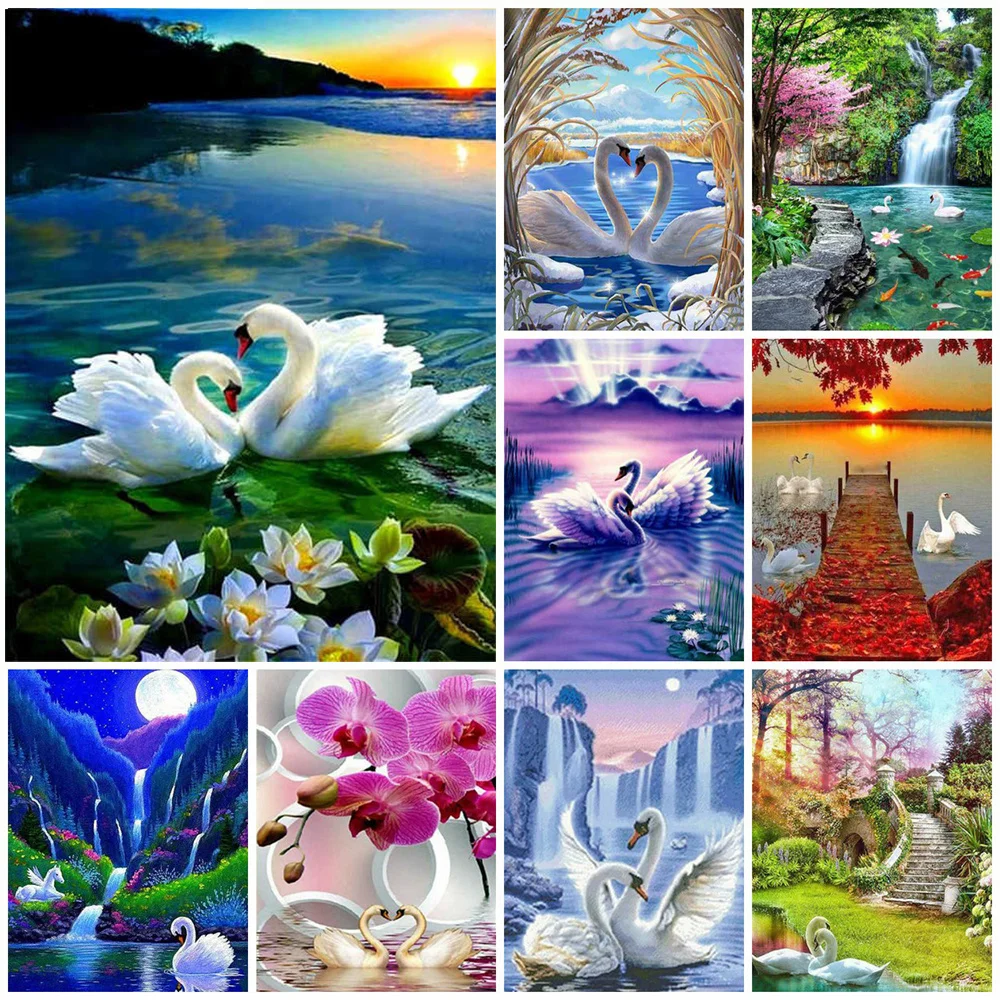 HUACAN Diamond Painting Full Square/Round Swan Diamond Embroidery Mosaic Sale Animal Home Decoration
HUACAN Diamond Painting Full Square/Round Swan Diamond Embroidery Mosaic Sale Animal Home Decoration