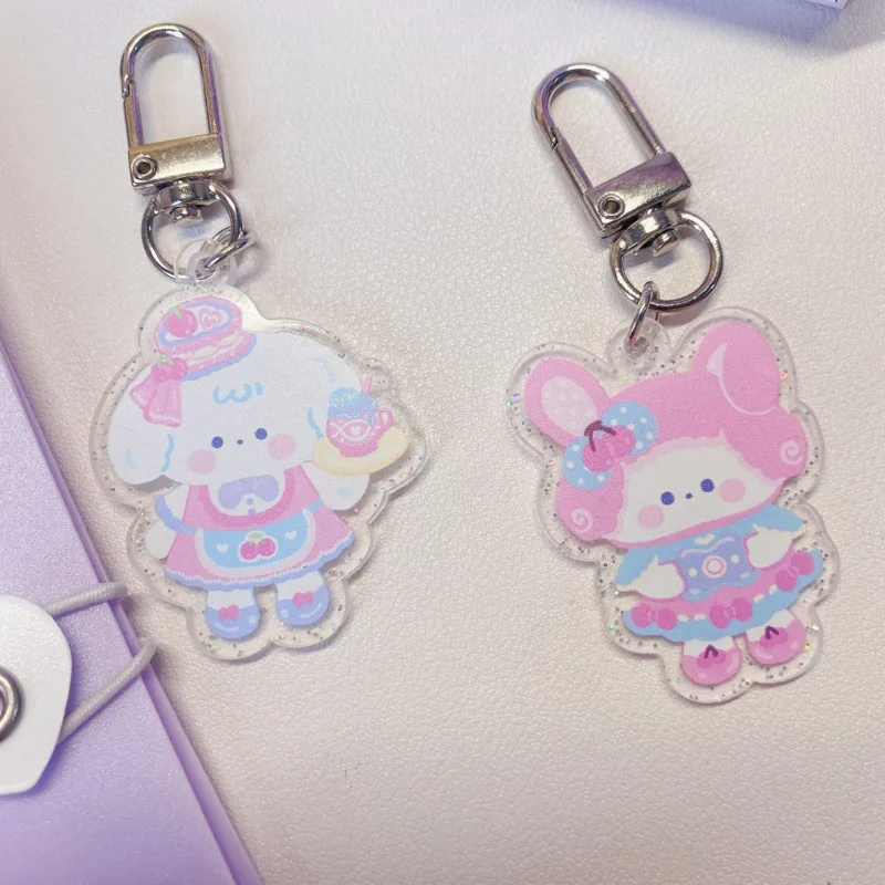 Korean Ins Cartoon Cute Rabbit Key Holder Kawaii Backpack Zipper Decorative Pendant Keychain Toy Gift Flash Powder Acrylic
Korean Ins Cartoon Cute Rabbit Key Holder Kawaii Backpack Zipper Decorative Pendant Keychain Toy Gift Flash Powder Acrylic