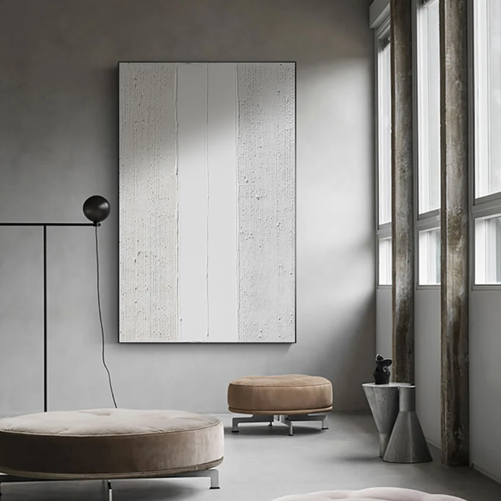 Современные абстрактные картины 3D, ручная роспись, белая масляная живопись на холсте, толстая фотография, современное настенное искусство ...