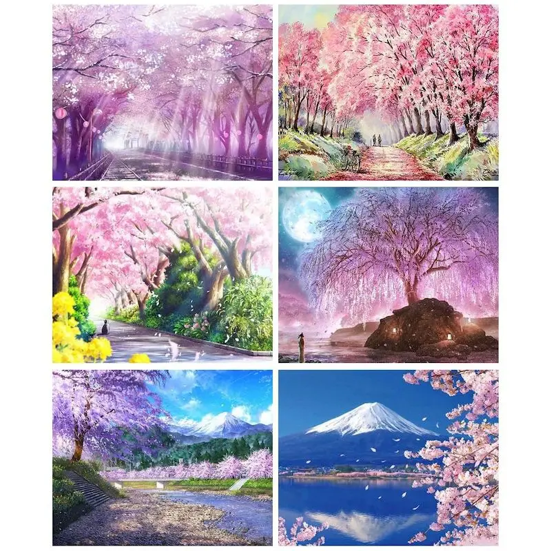 CHENISTORY 5D Diamond Painting Cherry Blossoms Scenery Cross Stitch Picture DIY Diamond Embroidery Full Square Round Mosaic Kit
CHENISTORY 5D Diamond Painting Cherry Blossoms Scenery Cross Stitch Picture DIY Diamond Embroidery Full Square Round Mosaic Kit
