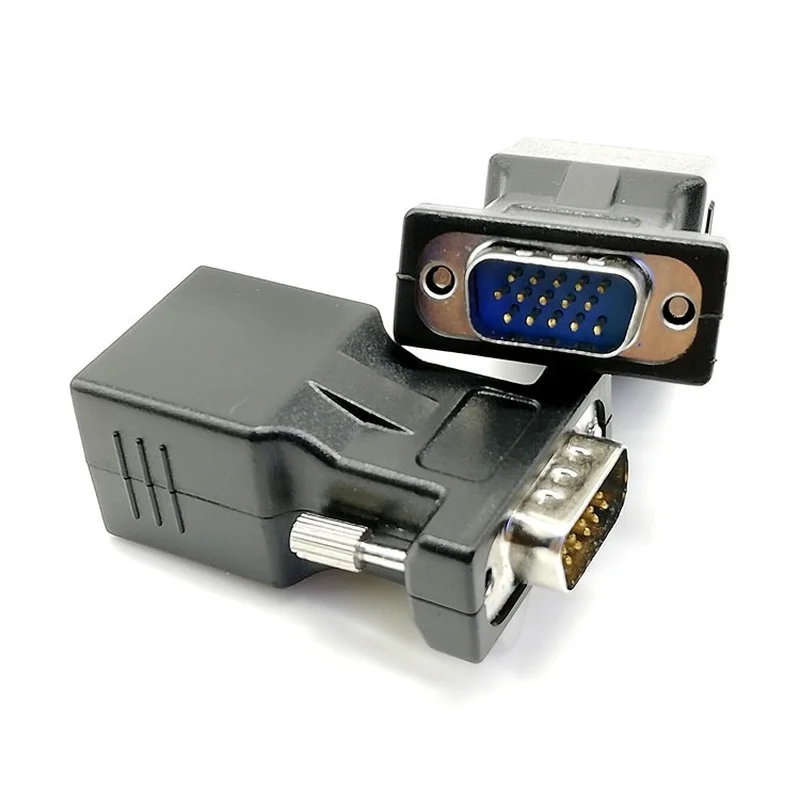 15pin VGA Female To RJ-45 Female Connector Card VGA RGB HDB Extender To LAN CAT5 CAT6 RJ45 Network Ethernet Cable Adapter
15pin VGA Female To RJ-45 Female Connector Card VGA RGB HDB Extender To LAN CAT5 CAT6 RJ45 Network Ethernet Cable Adapter