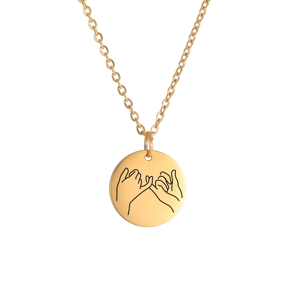 Stainless Steel Jewelry 3 Colors 15x15mm Gesture Round Disc Pendant Necklace With 45+5cm Link Chain Dropshipping
Stainless Steel Jewelry 3 Colors 15x15mm Gesture Round Disc Pendant Necklace With 45+5cm Link Chain Dropshipping