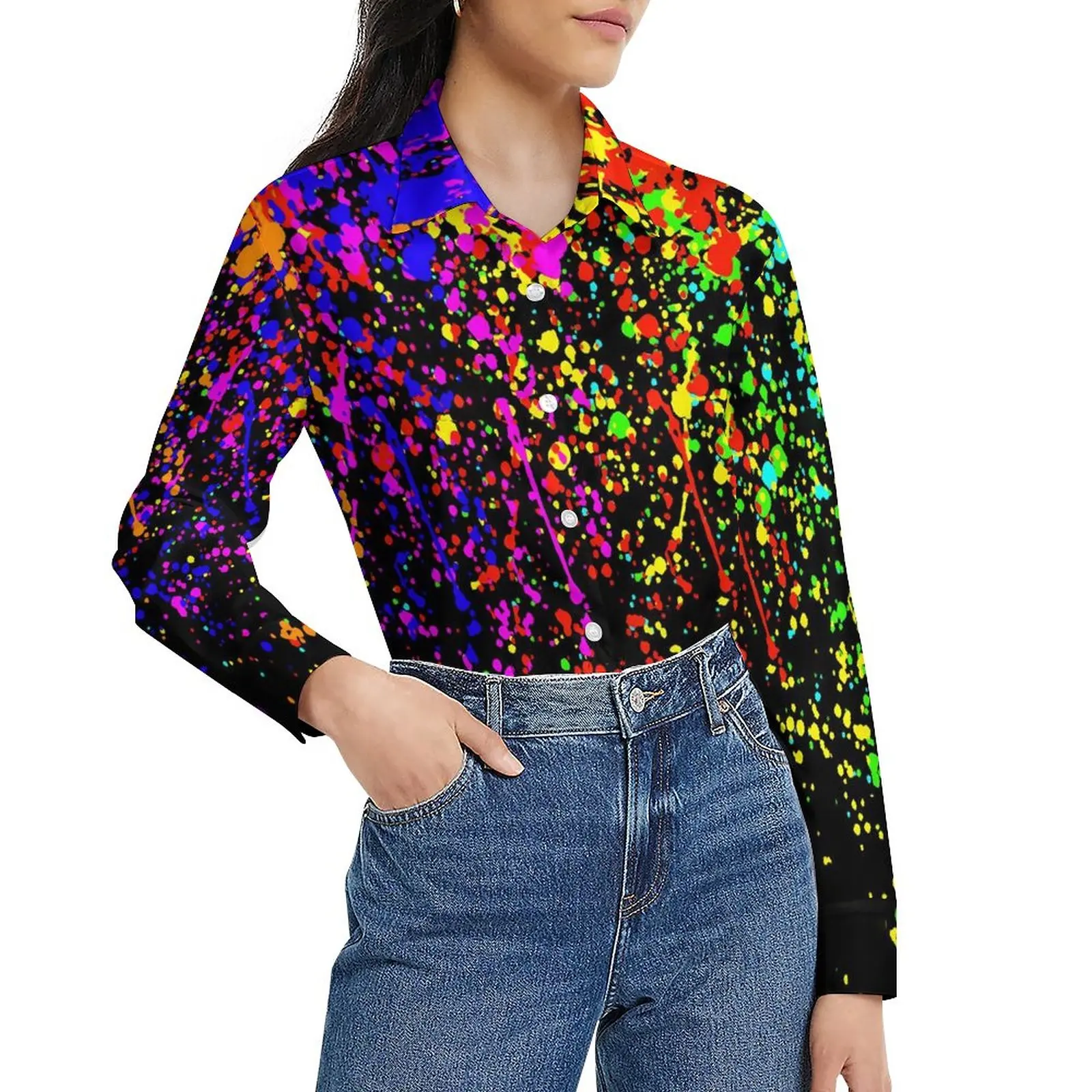 Colorful Splatter Blouse Long Sleeve Abstract Print Kawaii Blouses Street Style Oversized Shirt Custom Clothing Birthday Gift
Colorful Splatter Blouse Long Sleeve Abstract Print Kawaii Blouses Street Style Oversized Shirt Custom Clothing Birthday Gift