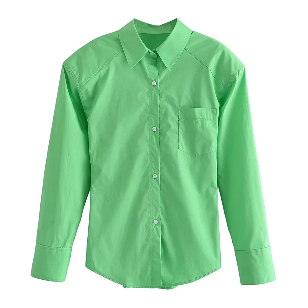 XITIMEAO Women Fashion Patch Pocket Fitted Green Shirts Vintage Long Sleeve Button-up Female Blouses Blusas Chic Tops
XITIMEAO Women Fashion Patch Pocket Fitted Green Shirts Vintage Long Sleeve Button-up Female Blouses Blusas Chic Tops