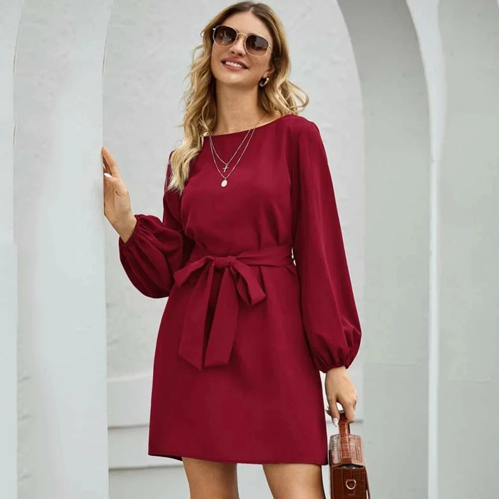 Fashion Woman Office Lady's O-neck Solid Skin Tight Dress Sexy Ladies Lantern Long Sleeve Casual Elegant Bodycon Dresses Clothes
Fashion Woman Office Lady's O-neck Solid Skin Tight Dress Sexy Ladies Lantern Long Sleeve Casual Elegant Bodycon Dresses Clothes