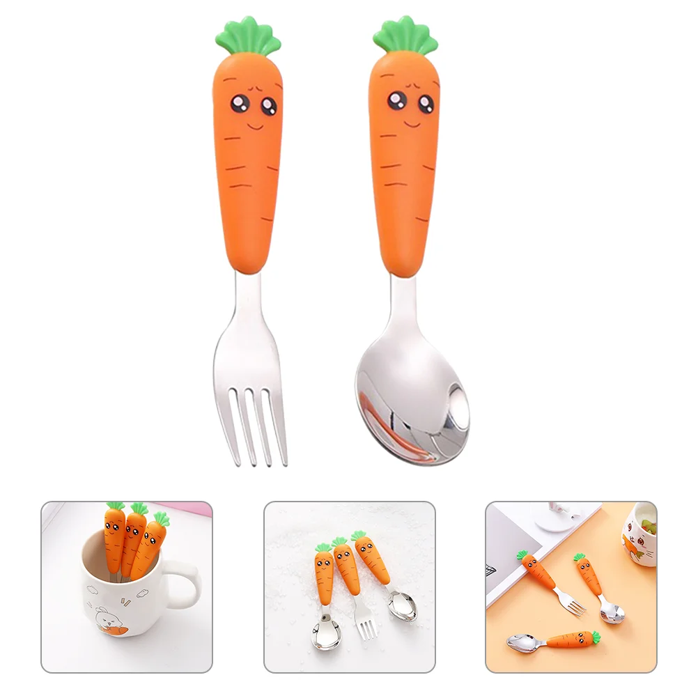 1 Set Toddler Fork and Spoon Stainless Steel Baby Cutlery Set Baby Utensils
1 Set Toddler Fork and Spoon Stainless Steel Baby Cutlery Set Baby Utensils