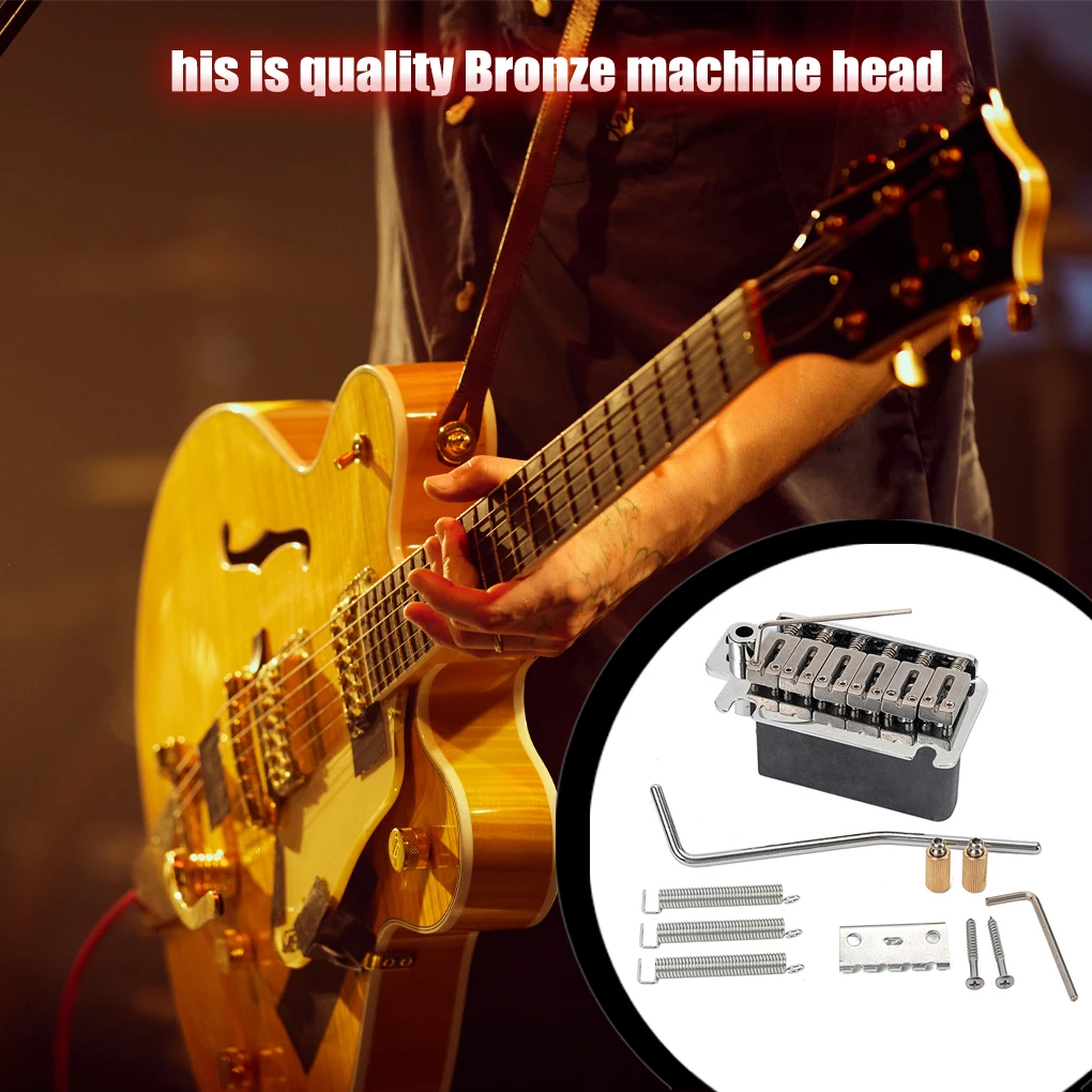 Electric Guitar 6-strings Tremolo Metal Saddle Bridge with Screws Stringed Musical Instruments Repairing for Musician
Electric Guitar 6-strings Tremolo Metal Saddle Bridge with Screws Stringed Musical Instruments Repairing for Musician