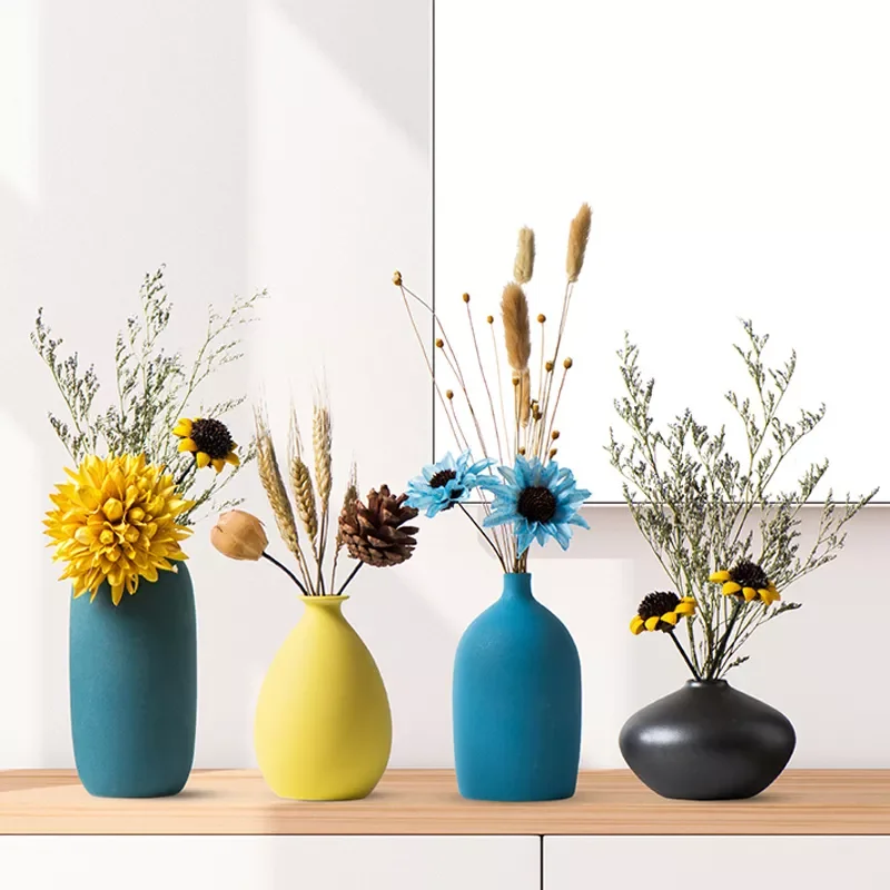 4PCS Ceramic Vase for Dry Flower Decoration Nordic Modern Vases Home Living Room Table Flower Arrangement TV Cabinet Vase Crafts
4PCS Ceramic Vase for Dry Flower Decoration Nordic Modern Vases Home Living Room Table Flower Arrangement TV Cabinet Vase Crafts