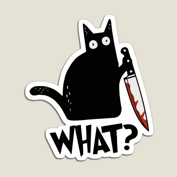 Кот, что убийца, Черный кот с ножом, магнит, детский смешной магнитный для детской комнаты
Кот, что убийца, Черный кот с ножом, магнит, детский смешной магнитный для детской комнаты