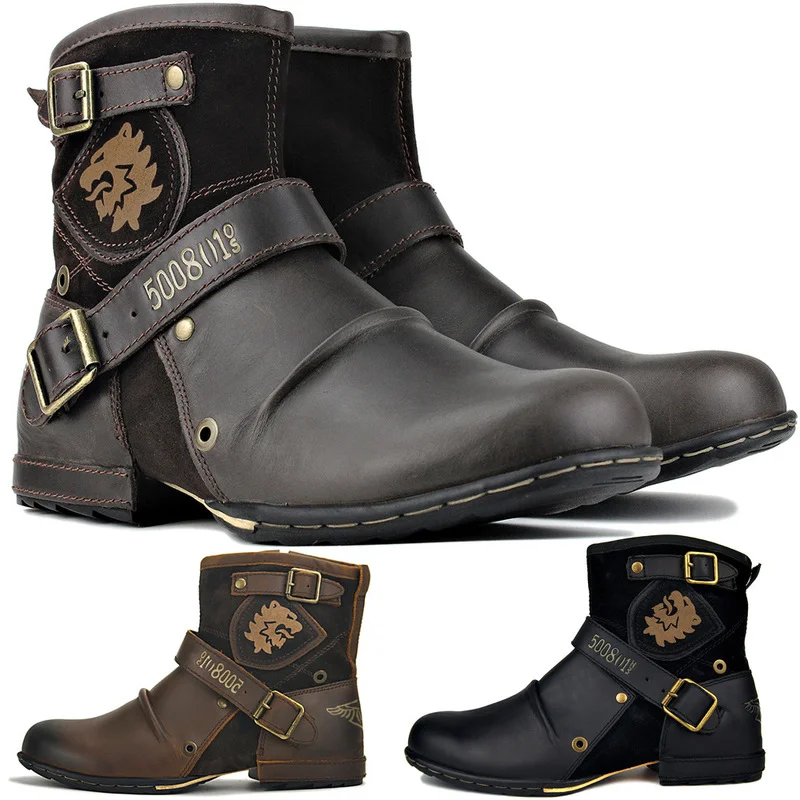 2022 New Men's Ankle Boots High Quality Work Cowboy Boots Zipper Up Motorcycle Boots Men Fashion Western Boots Plus size 39-48
2022 New Men's Ankle Boots High Quality Work Cowboy Boots Zipper Up Motorcycle Boots Men Fashion Western Boots Plus size 39-48
