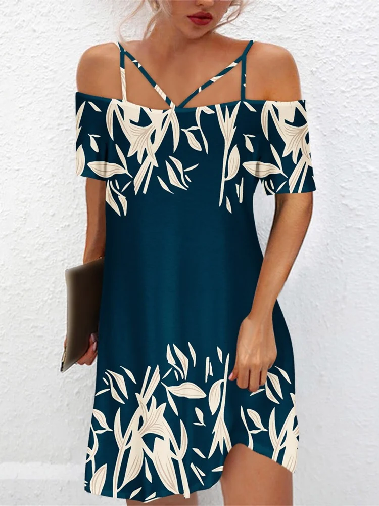 Mandylandy Women Elegant Print Off Shoulder Strap Dress Fashion Female Y2K Bohemian Short Sleeve A-line Dress Streetwear
Mandylandy Women Elegant Print Off Shoulder Strap Dress Fashion Female Y2K Bohemian Short Sleeve A-line Dress Streetwear