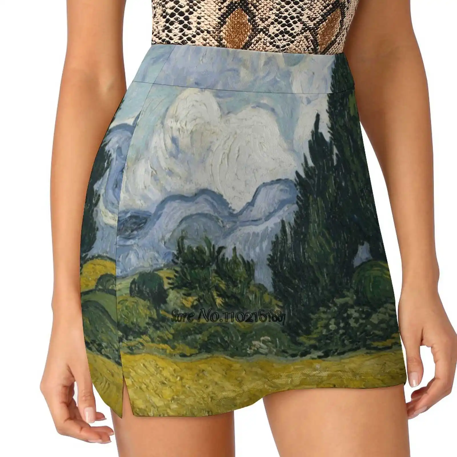 Vincent Van Gogh. Wheat Field With Cypresses 1889. Women Mini Skirt Two Layers With Pocket Skirts Sport Fitness Running Skorts
Vincent Van Gogh. Wheat Field With Cypresses 1889. Women Mini Skirt Two Layers With Pocket Skirts Sport Fitness Running Skorts