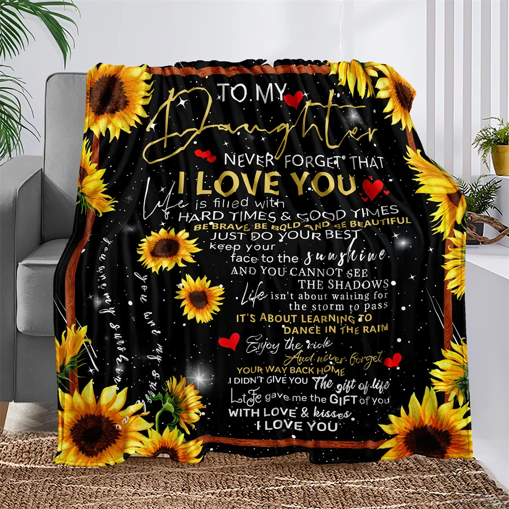 1pc Sunflower Blanket, Letter To Daughter Blanket, Facecloth Blanket For Living Room And Bedroom, Gift For Daughter
1pc Sunflower Blanket, Letter To Daughter Blanket, Facecloth Blanket For Living Room And Bedroom, Gift For Daughter