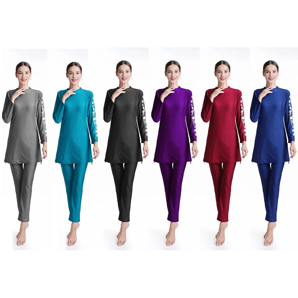 Modest Swimwear for Women 3PCS Muslim Full Cover Islamic Long Sleeve Burkini Turban maillots de bains musulmans maillot femme
Modest Swimwear for Women 3PCS Muslim Full Cover Islamic Long Sleeve Burkini Turban maillots de bains musulmans maillot femme