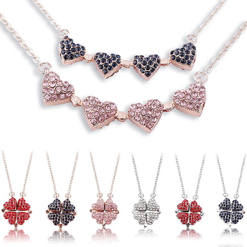 New Design Two-In-One Double-Sided Four-Heart Grass Necklace Fashion Zinc Alloy Women's Christmas Gift Jewelry
New Design Two-In-One Double-Sided Four-Heart Grass Necklace Fashion Zinc Alloy Women's Christmas Gift Jewelry