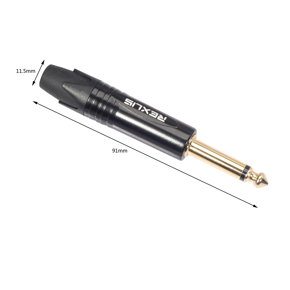 2PCS Mono 6.35MM Jack 6.3MM Male Plug Connector Aluminum Tube Plated 1/4 Inch Microphone Plug Audio Cable Connector
2PCS Mono 6.35MM Jack 6.3MM Male Plug Connector Aluminum Tube Plated 1/4 Inch Microphone Plug Audio Cable Connector