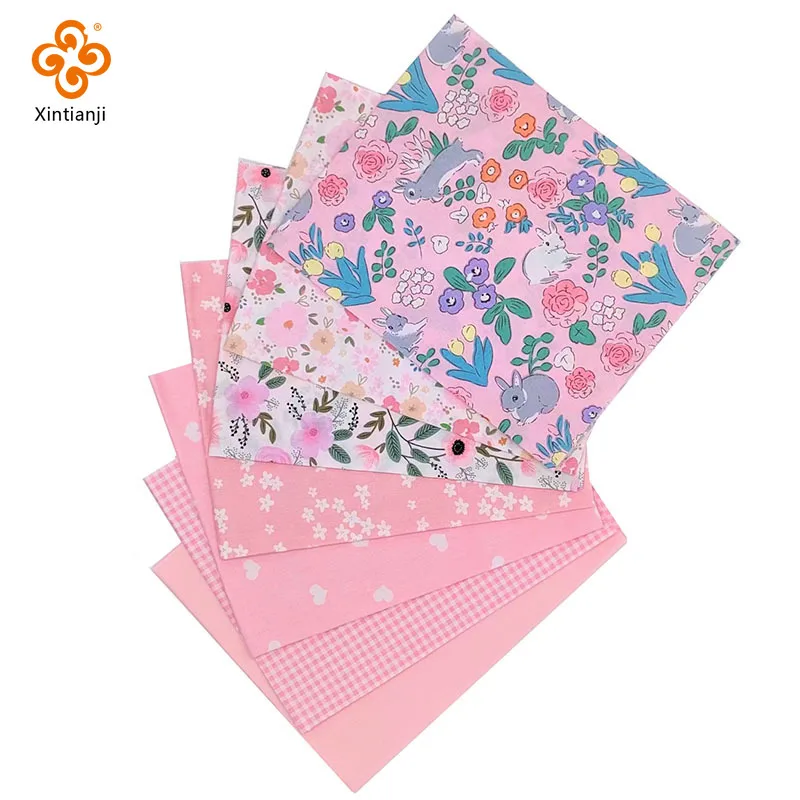7pcs/set Cotton Patchwork Fabric Pink Floral Pattern Printed Sewing Cloth Handmade Quilt DIY Craft 25x25cm
7pcs/set Cotton Patchwork Fabric Pink Floral Pattern Printed Sewing Cloth Handmade Quilt DIY Craft 25x25cm