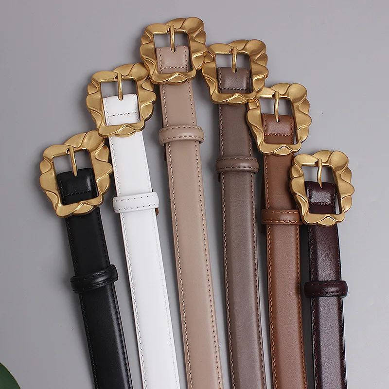 Online Celebrity Female Art Sculpture Aesthetics Cowhide Belt Small Number Irregular Gold Plated French Leather Belt
Online Celebrity Female Art Sculpture Aesthetics Cowhide Belt Small Number Irregular Gold Plated French Leather Belt