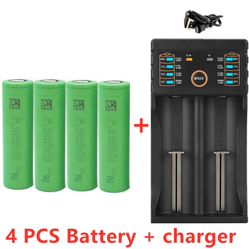 New 3.7 V 3000mah Vtc6 18650 Battery For Sony-us18650 30a Toys Tool Flashlight Rechargeable Batteries Usb Charger Portable
New 3.7 V 3000mah Vtc6 18650 Battery For Sony-us18650 30a Toys Tool Flashlight Rechargeable Batteries Usb Charger Portable