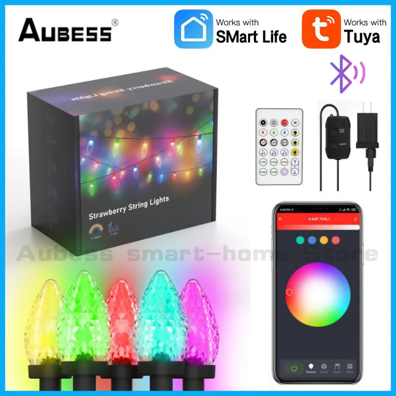 Умная уличная гирлянда Tuya с Bluetooth, водонепроницаемое освещение IP65, RGB, музыкальная гирлянда с синхронизацией, праздничное Рождество, свадьба...
Умная уличная гирлянда Tuya с Bluetooth, водонепроницаемое освещение IP65, RGB, музыкальная гирлянда с синхронизацией, праздничное Рождество, свадьба...