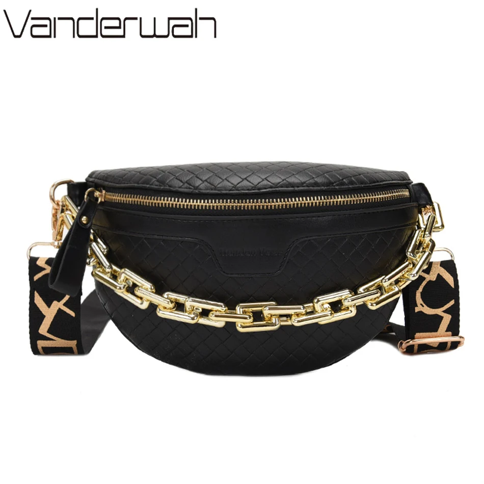 Luxury Designer Handbags and Purses Thick Chain Women's Fanny Pack Leather Waist Bag Shoulder Crossbody Chest Bags Female Belt
Luxury Designer Handbags and Purses Thick Chain Women's Fanny Pack Leather Waist Bag Shoulder Crossbody Chest Bags Female Belt